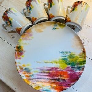 Anthropologie Leighton plates and cups set